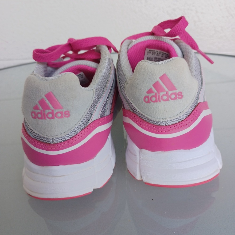 adidas Women's Pink and Gray Athletic Training Sneakers - Picture 7 of 9